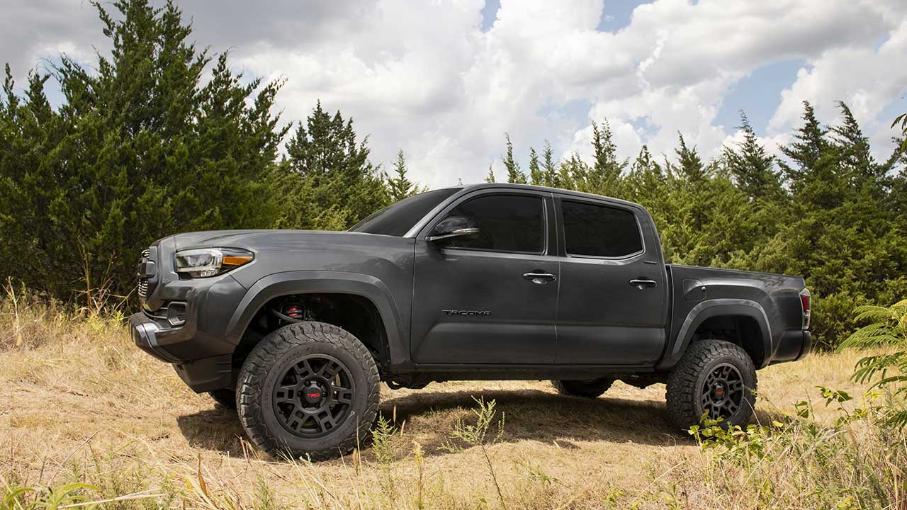 2023 Tacoma in woods off road