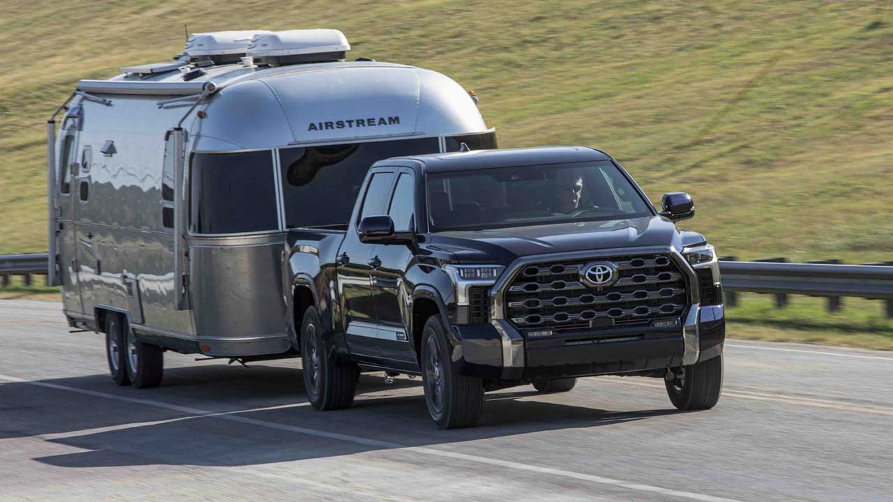 2023 Toyota Tundra pulling a camper