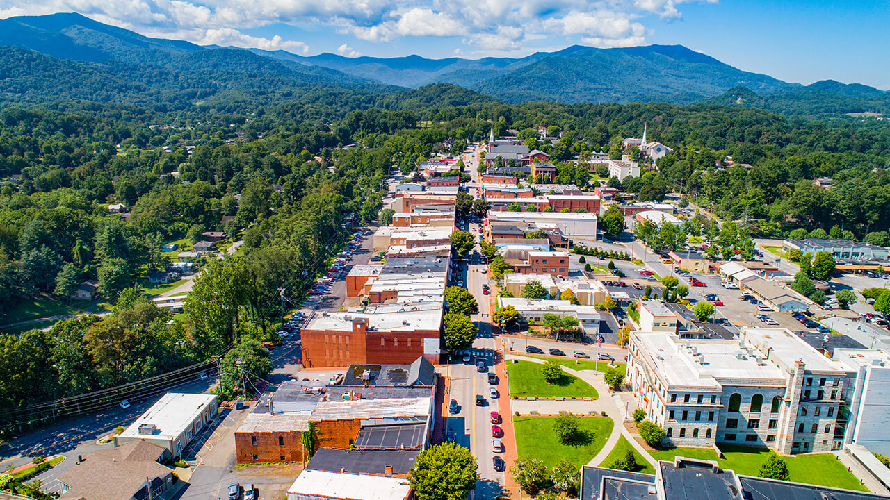 Waynesville gives you a magnificent view of the Great Smoky Mountains!