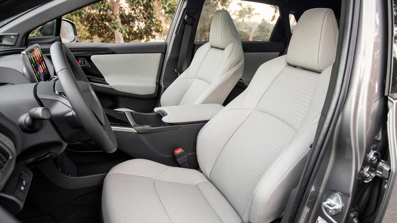 2024 bZ4X interior view of seats