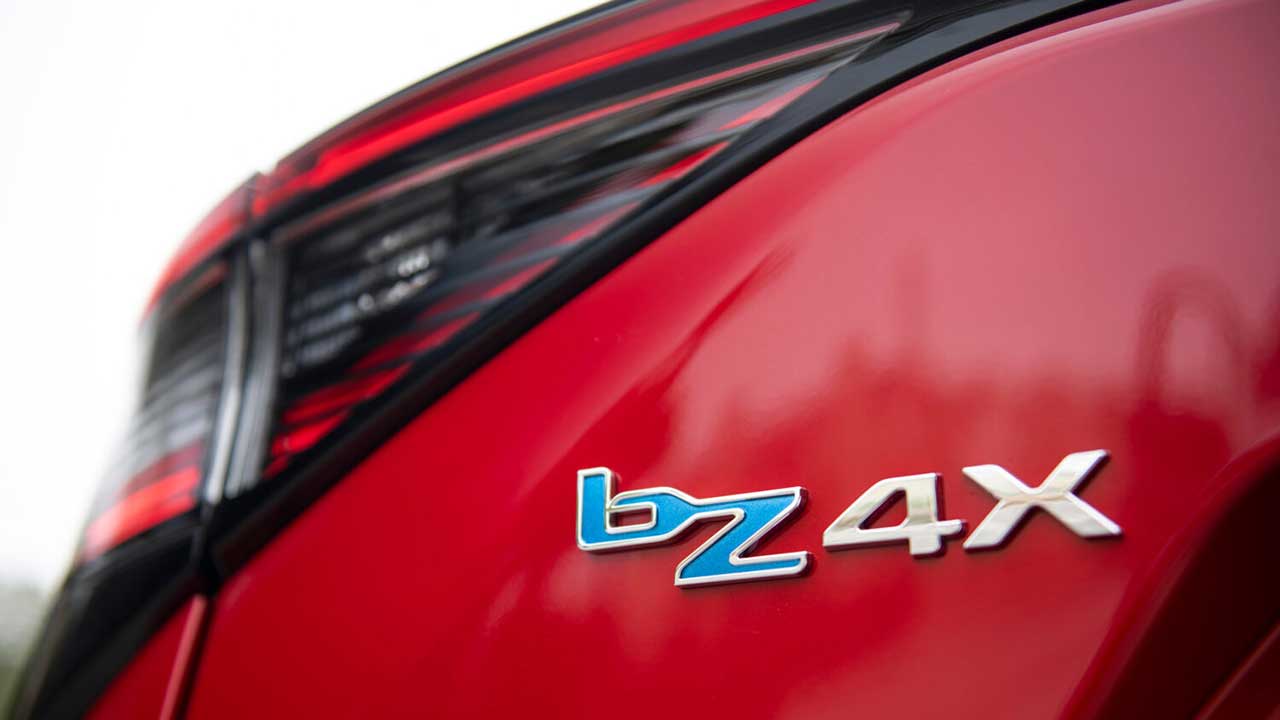 2024 bZ4X outside view of vehicle emblem