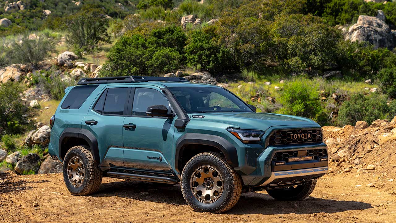2025 Toyota 4Runner TrailHunter on an unpaved road