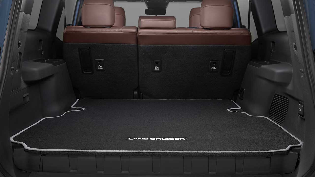 cargo area of 2024 Land cruiser with full size mat