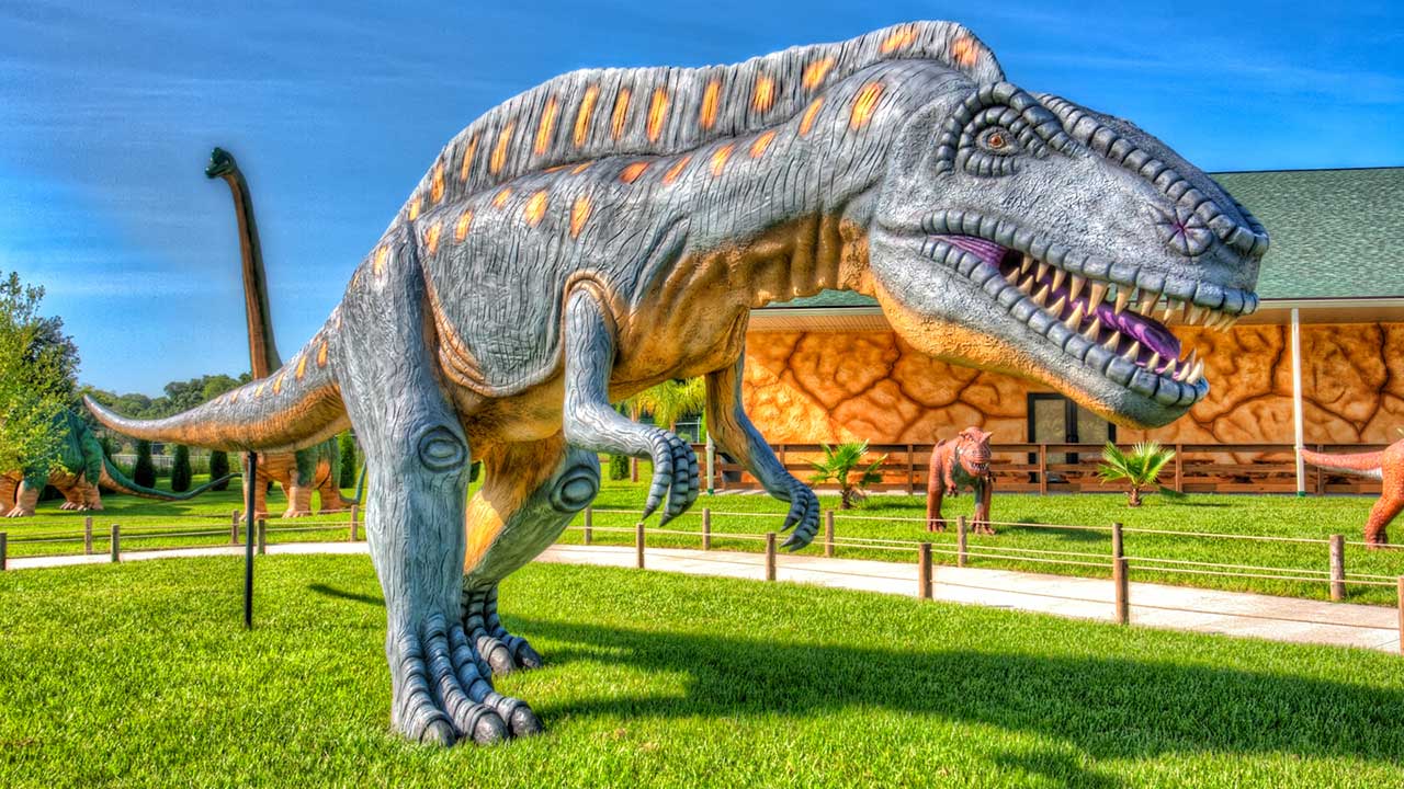 Life Size fiber glass dinosaur