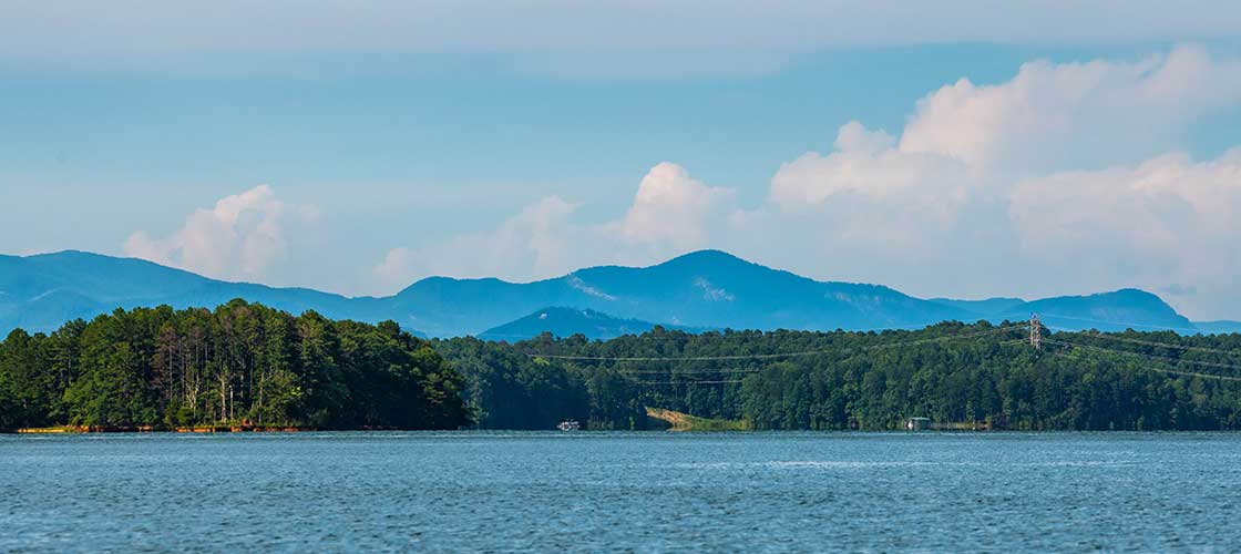 An overlooking landscape view of Seneca, South Carolina 
