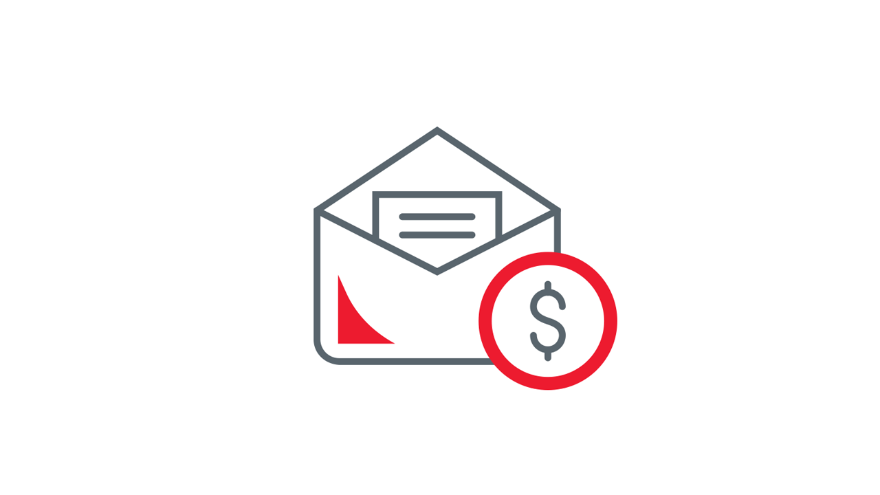 Mail payment icon