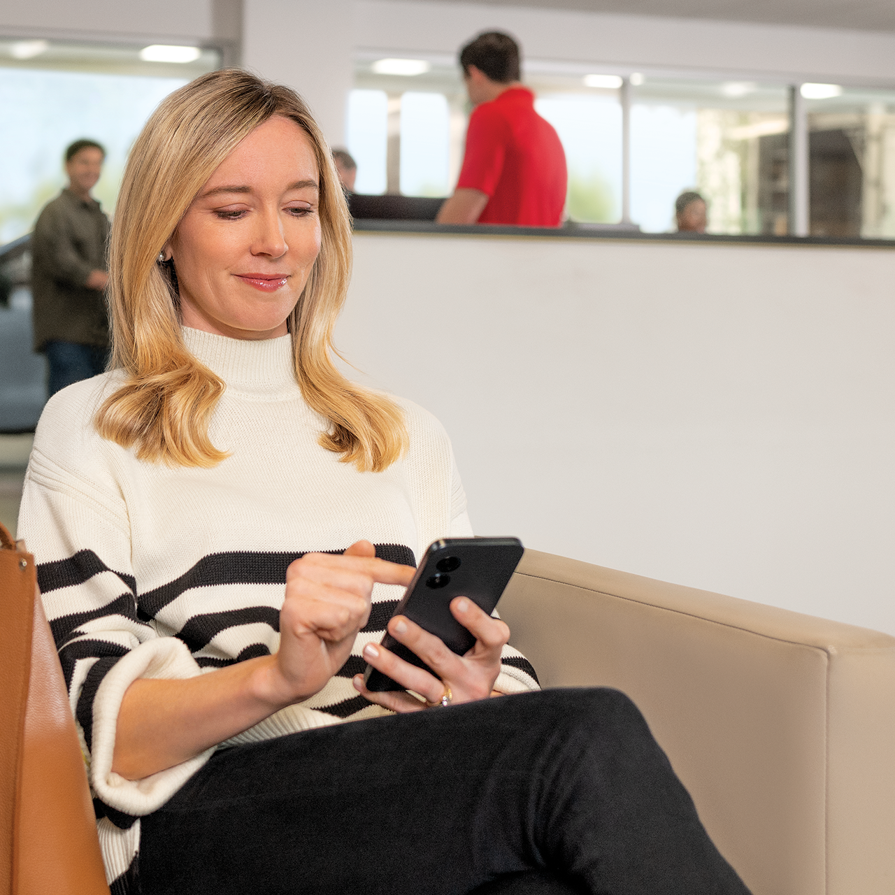 woman on a smart phone